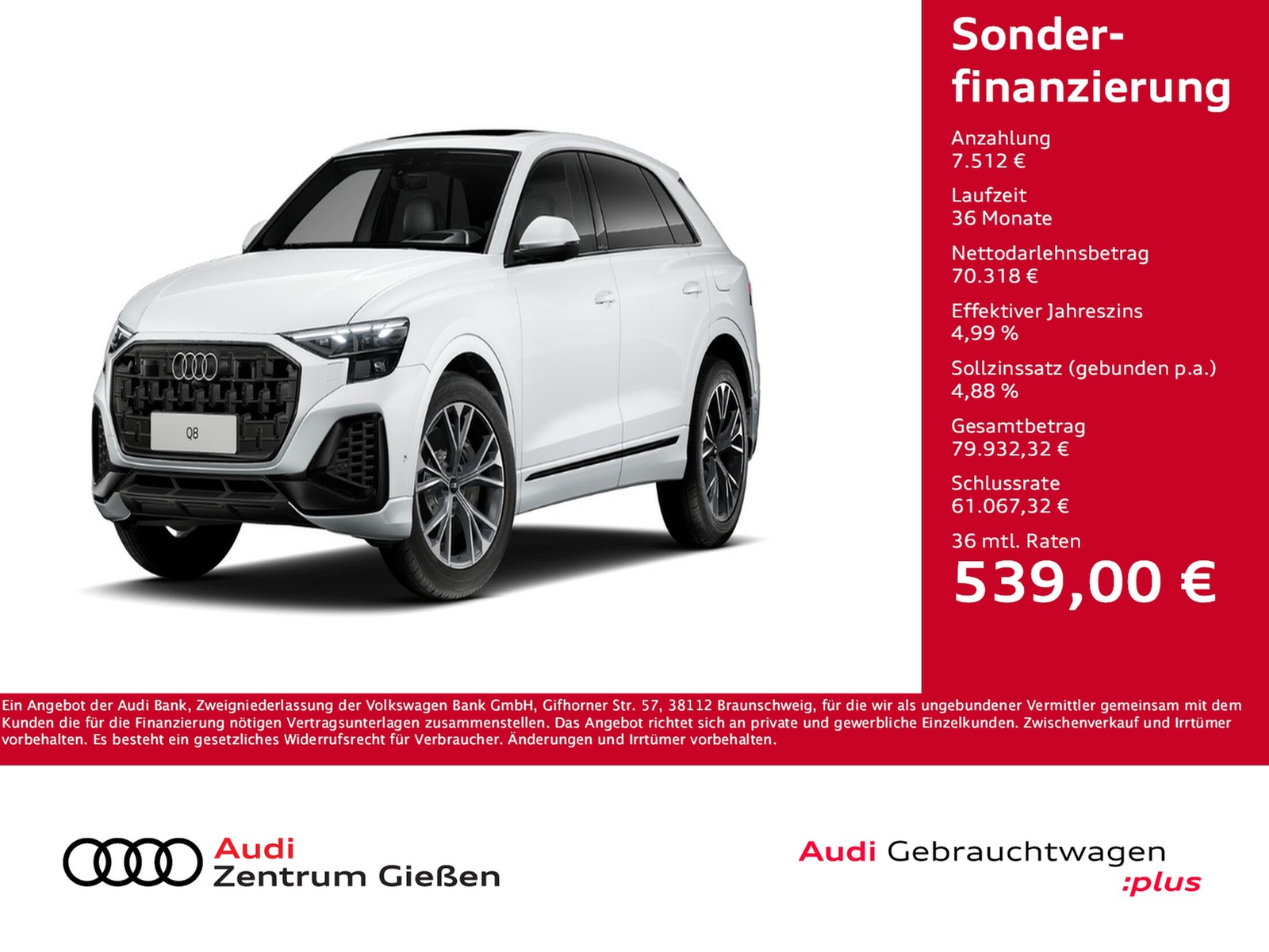 Q8 55 TFSI e quattro S line Black HuD Pano AHK Matrix-LED