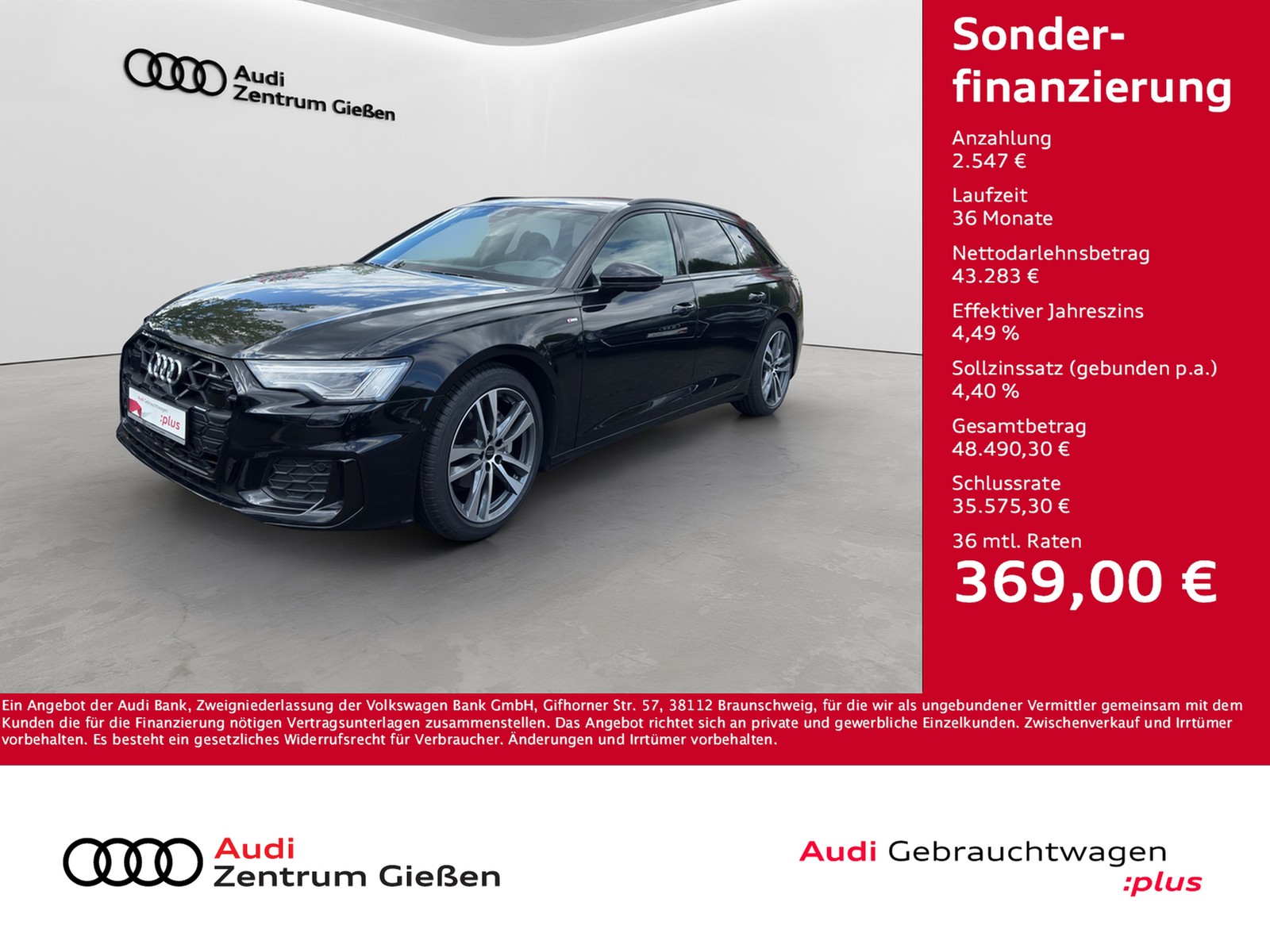 A6 Avant 40 TDI S line Black HuD Matrix 360°Kamera Navi